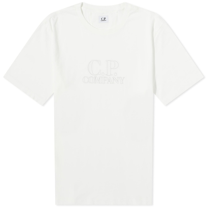Photo: C.P. Company Men's Embossed Logo T-Shirt in Gauze White