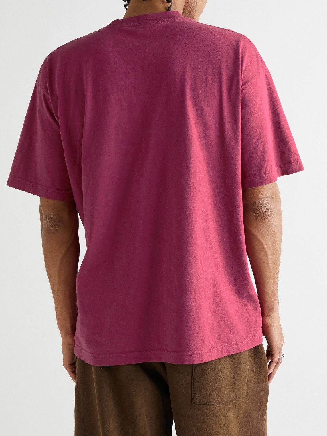 Stray Rats - 86 Printed Cotton-Jersey T-Shirt - Purple