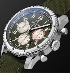 Breitling - Aviator 8 B01 43 Curtiss Warhawk Automatic Chronograph 43mm Stainless Steel and Canvas Watch, Ref. No. AB01192A1L1X2 - Green