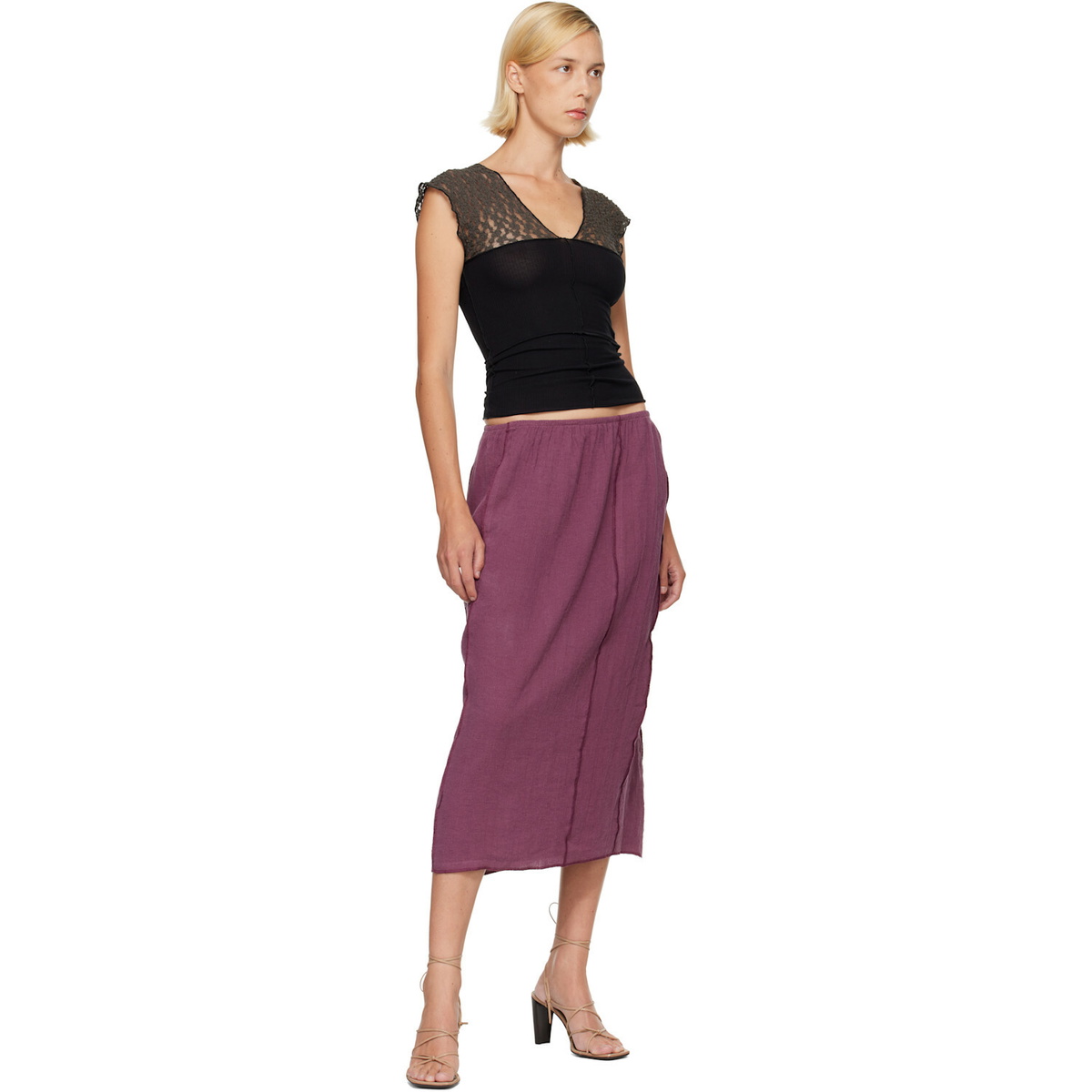Baserange SSENSE Exclusive Black & Taupe Nehru Top