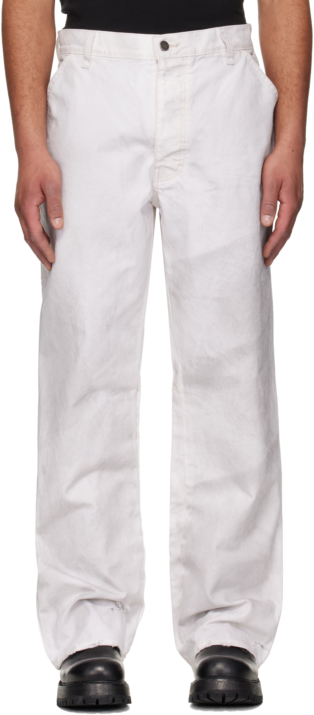 ALEXANDER DIGENOVA Off-White Underground Vintage Trousers