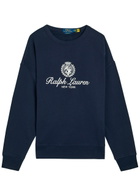 Polo Ralph Lauren Logo-print Cotton-blend Sweatshirt Navy