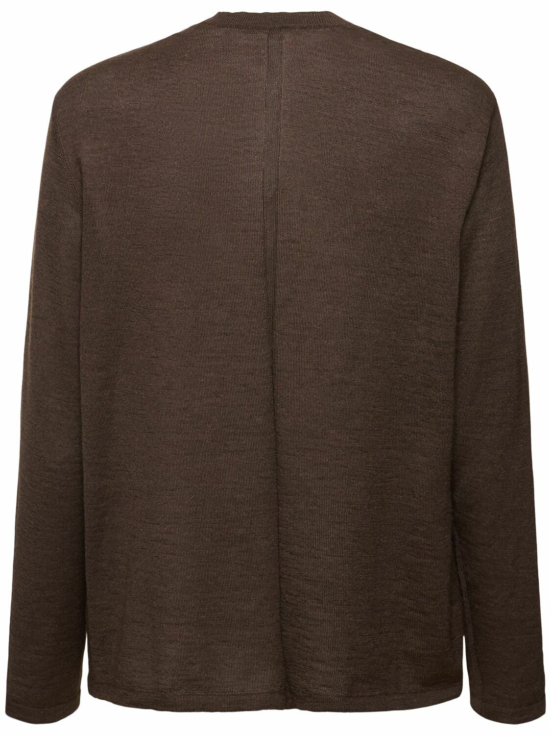 THE ROW Ennio Wool & Silk Long Sleeve T-shirt The Row
