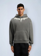 Palm Angels Neck Logo Regular Hooded Sweatshirt