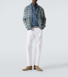 RRL Striped cotton and linen cardigan