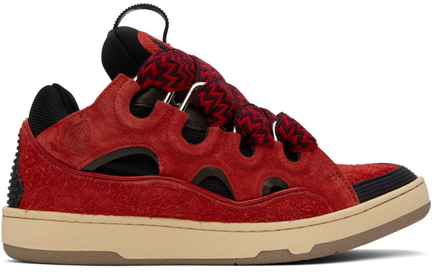 Lanvin Red Curb Sneakers Lanvin