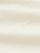 Outdoor Voices - Logo-Print Organic Cotton-Jersey Hoodie - Neutrals