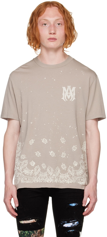 Photo: AMIRI Taupe Bandana T-Shirt