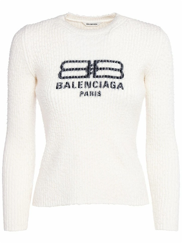 Photo: BALENCIAGA - Logo Knitted Crewneck Top
