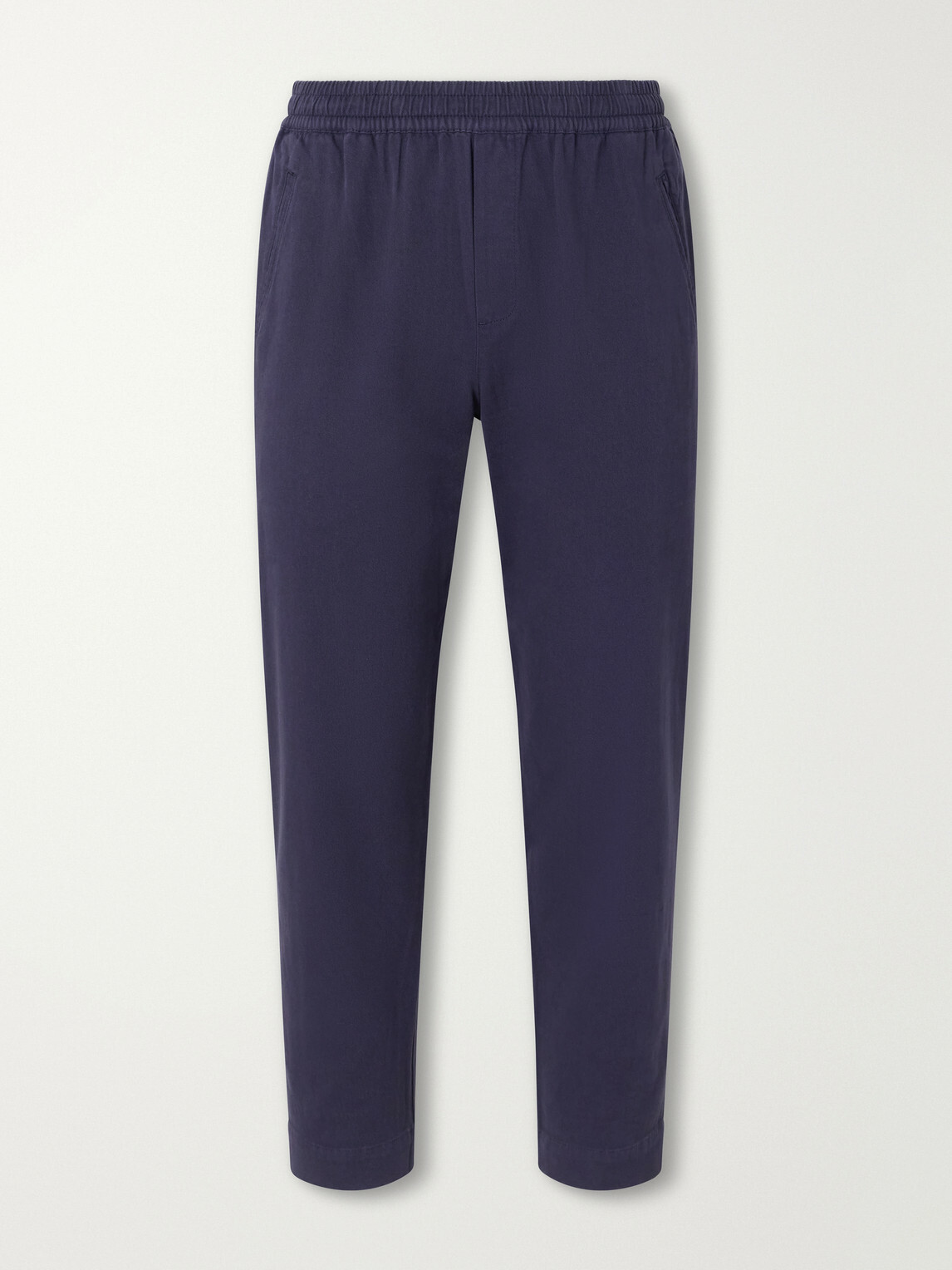Folk - Drawcord Assembly Straight-Leg Brushed Cotton Trousers - Blue