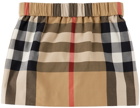 Burberry Baby Beige Exaggerated Check Skirt