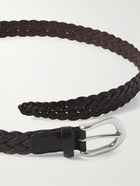 Anderson's - 2.5cm Woven Leather Belt - Brown