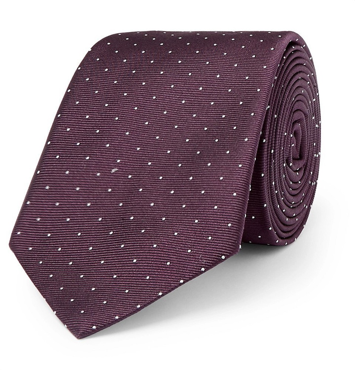 Photo: Paul Smith - 6cm Pin-Dot Silk-Faille Tie - Men - Burgundy