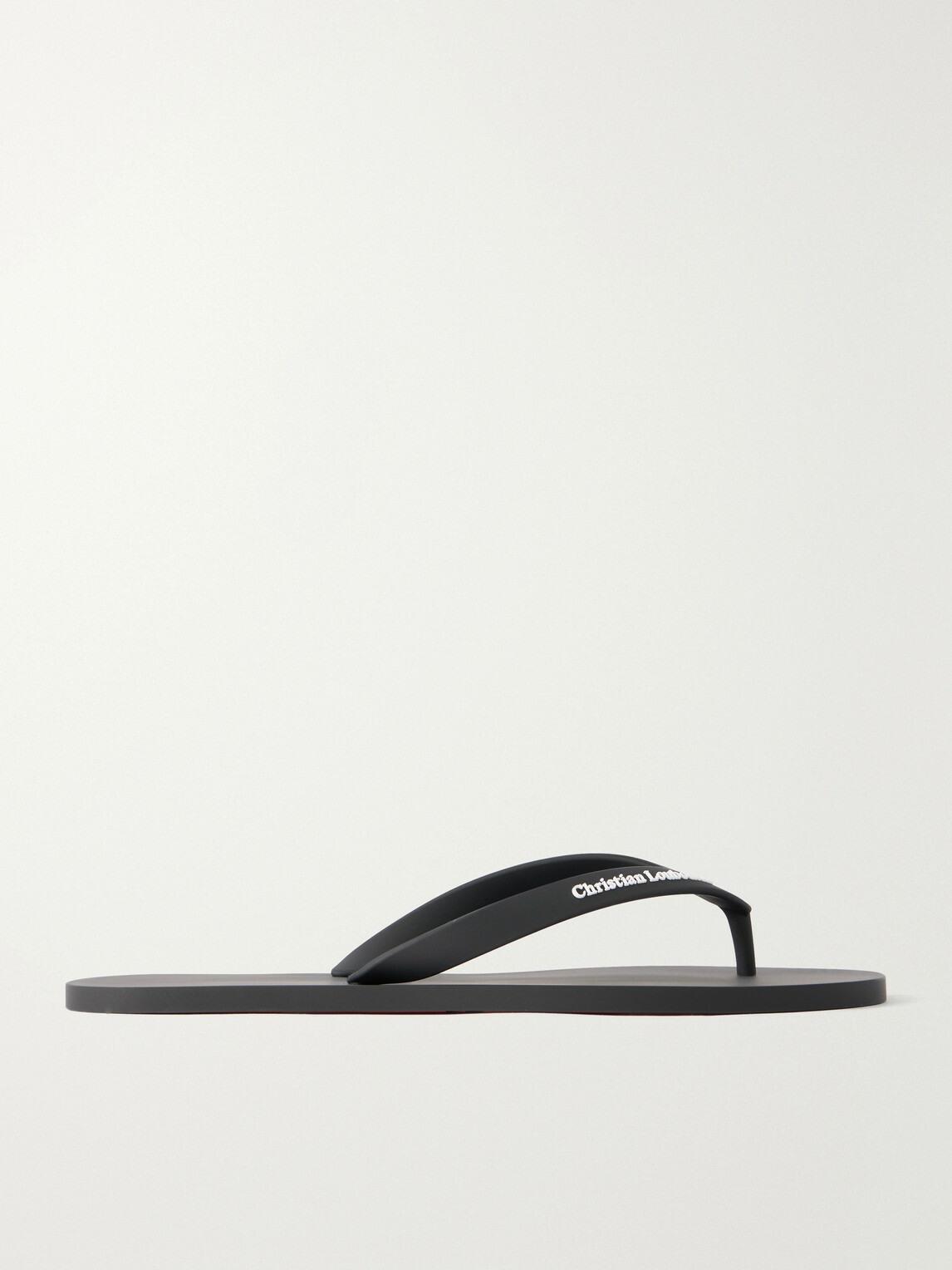 Christian Louboutin - Logo-Embossed Rubber Flip Flops - Black
