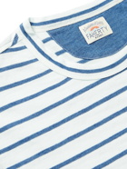 Faherty - Striped Cotton-Jersey T-Shirt - Blue