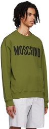 Moschino Green Printed Sweatshirt