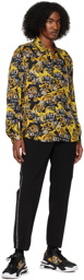 Versace Jeans Couture Black Printed Shirt