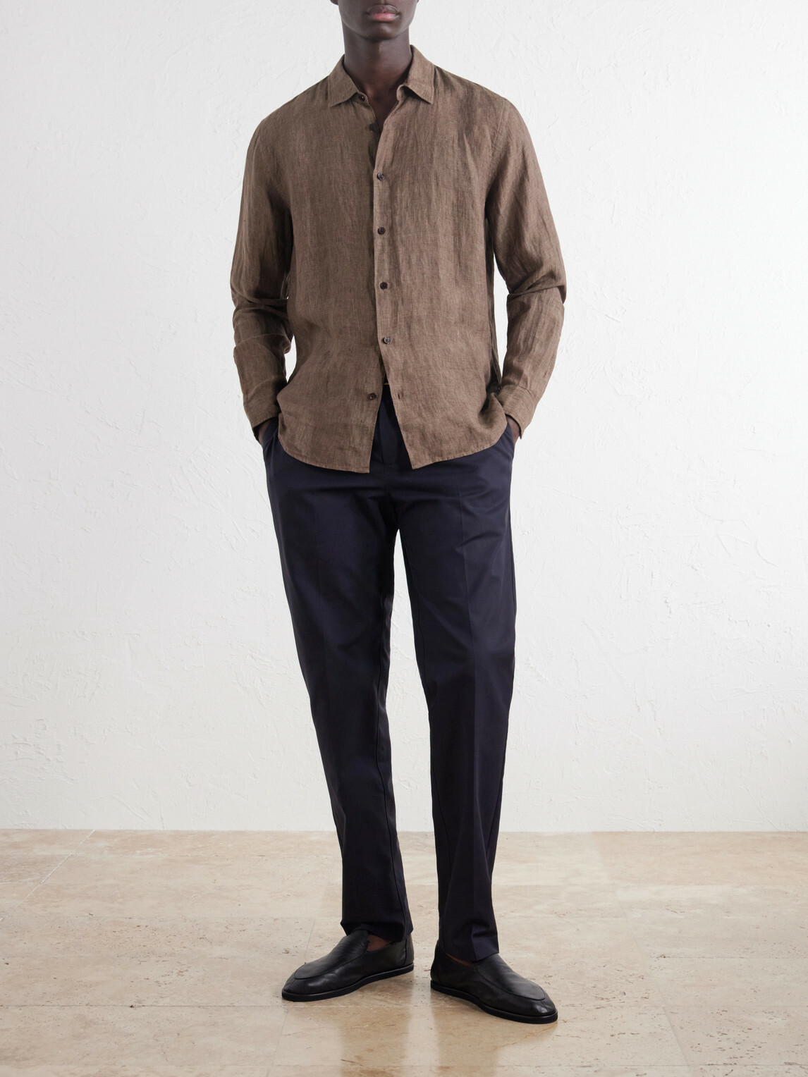 Orlebar Brown - Giles Linen Shirt - Brown
