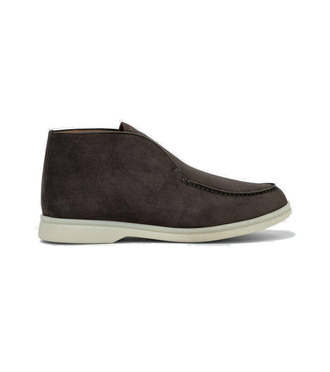 Photo: Loro Piana Suede Open Walk ankle boots