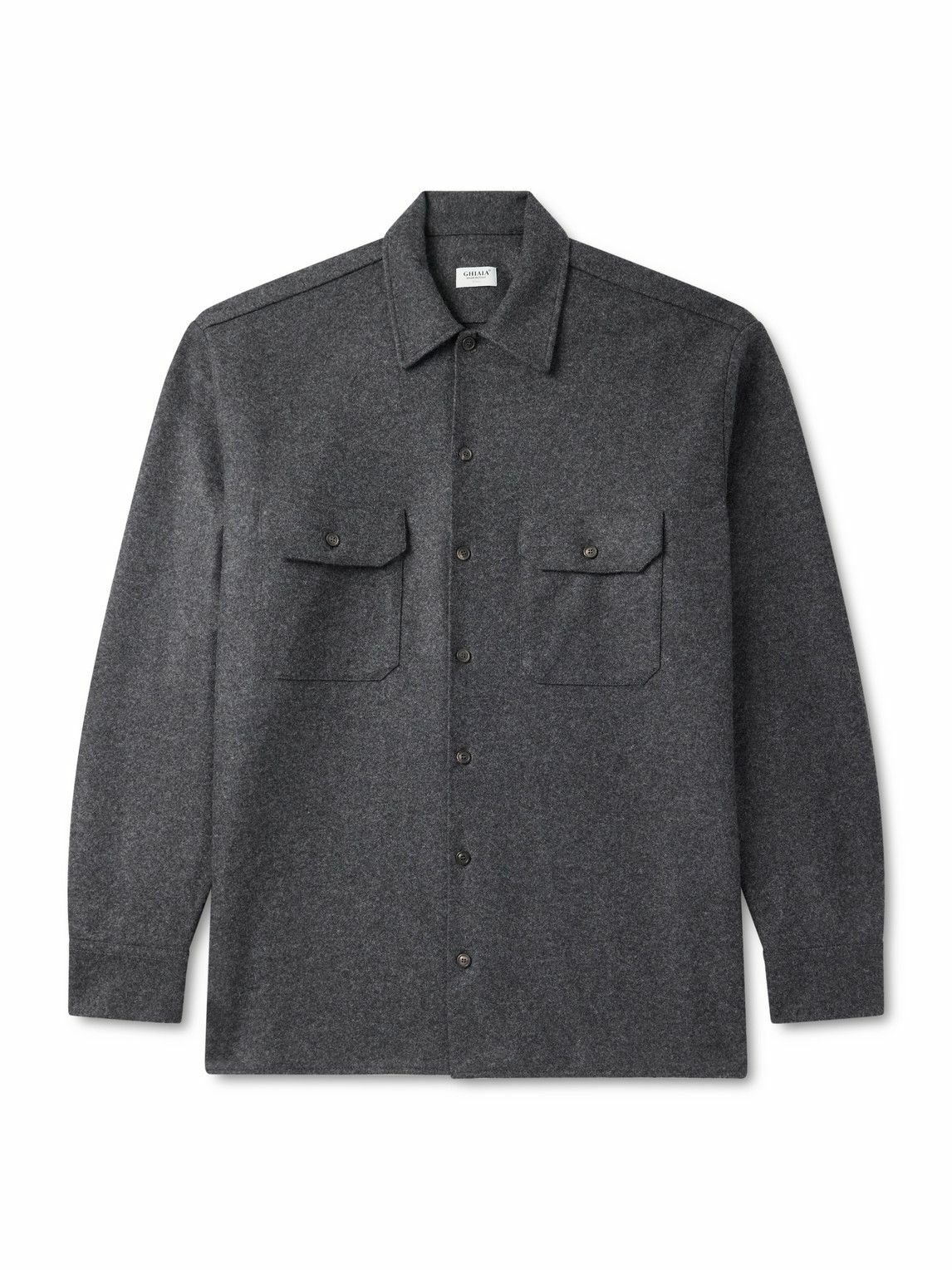 Ghiaia Cashmere - Wool Overshirt - Gray