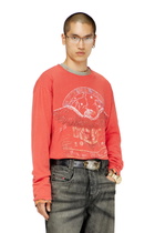 Diesel Long-sleeve T-shirt with concert graphics - T-Shirts Mens in Red