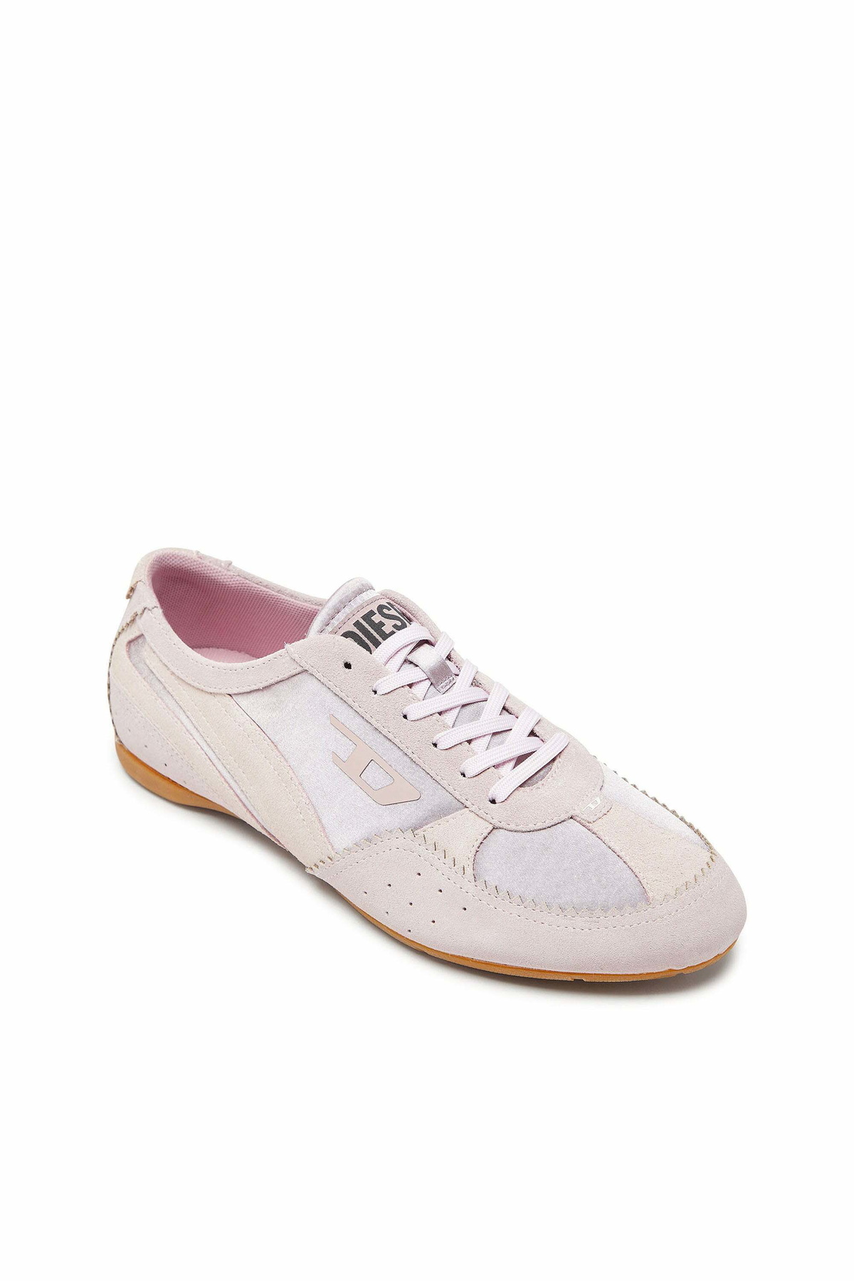 Diesel D-Mile-Flat sneakers with suede overlays - Sneakers Womens in Pink
