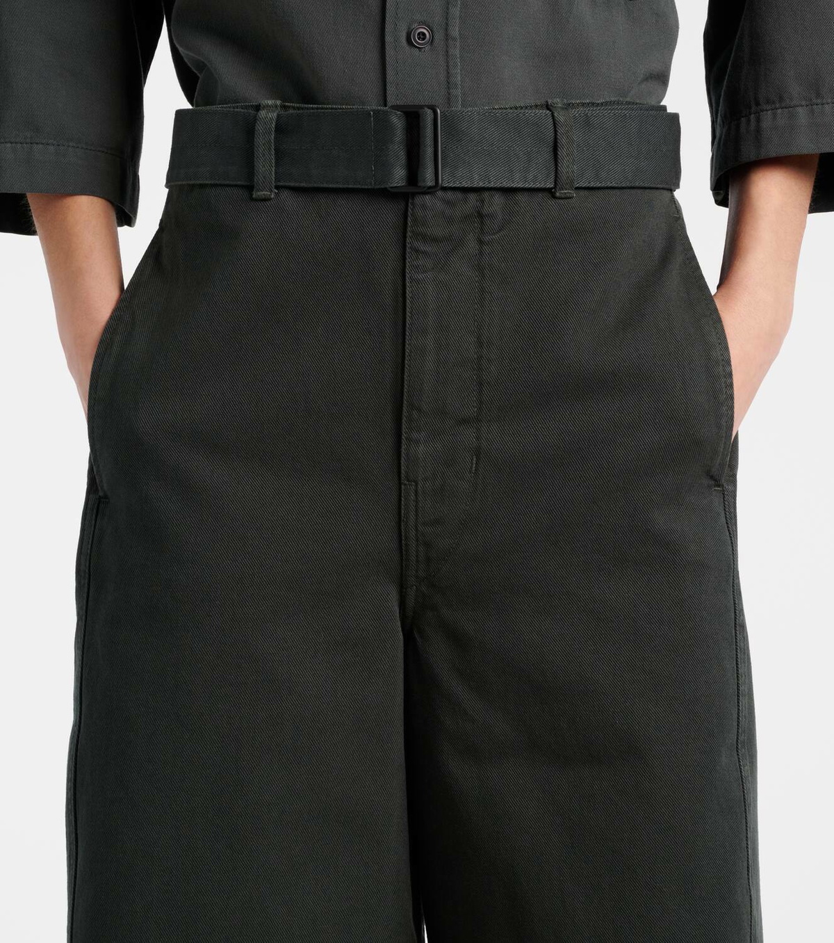 Lemaire Twisted denim shorts