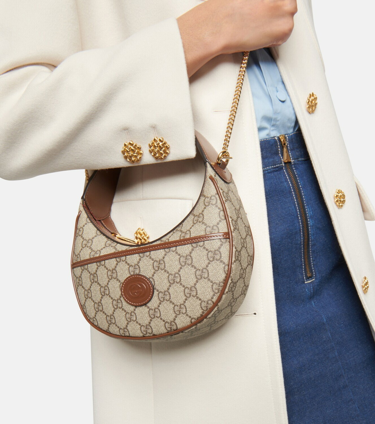 GUCCI(グッチ)正規品/関税送料込み GG Supreme Mini Bag 100% Authentic GUCCI GG Supreme Mini Crossbody Bag With
