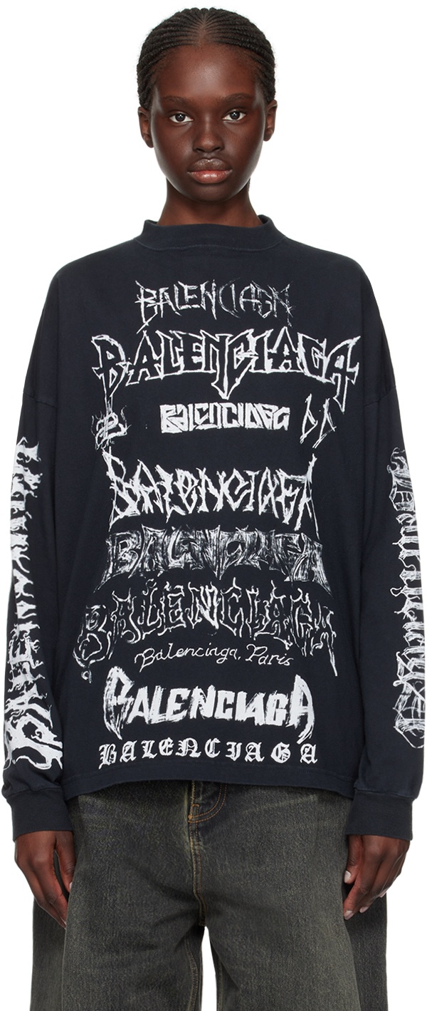 Photo: Balenciaga Black DIY Metal Long Sleeve T-Shirt