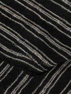 424 - Striped Jersey T-shirt - Black