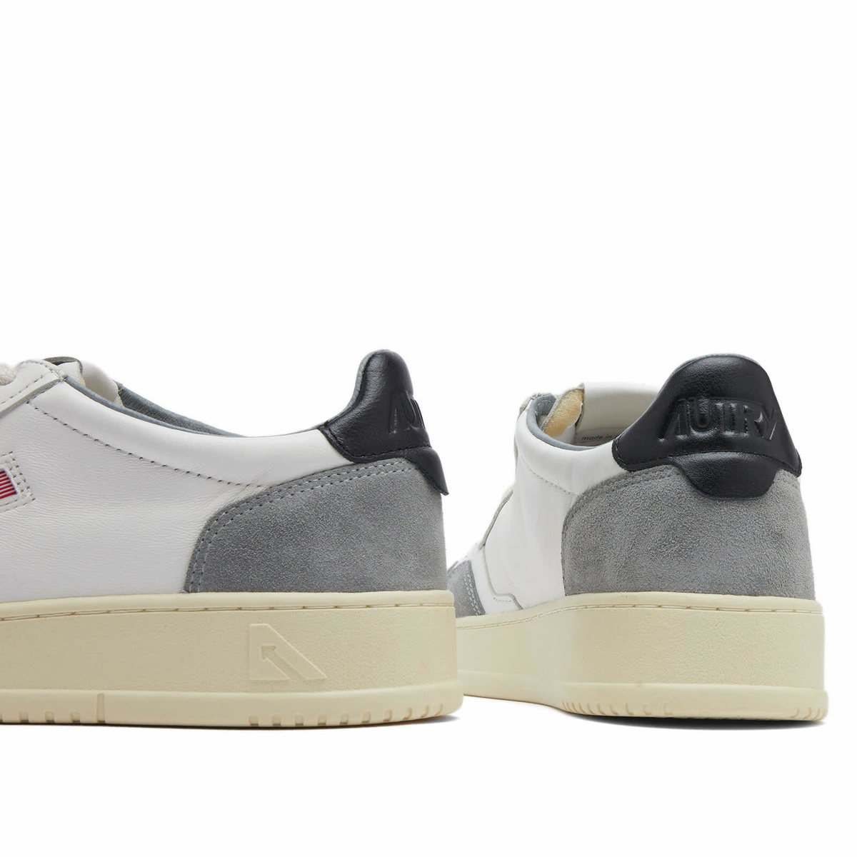 Autry Men's Medalist Suede Leather Mix Sneaker in Goat Autry
