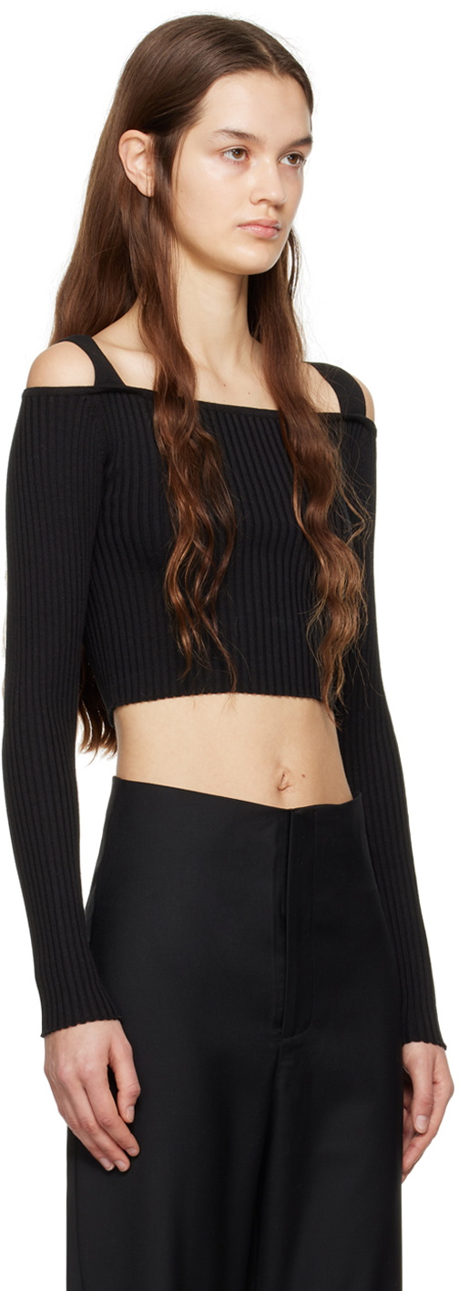 WYNN HAMLYN Black Luca Long Sleeve T-Shirt