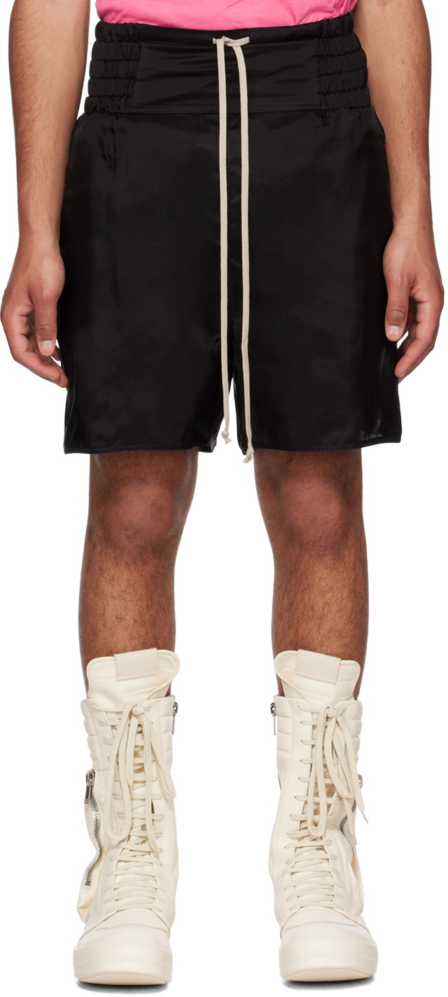 Rick Owens Black Boxing Shorts Rick Owens