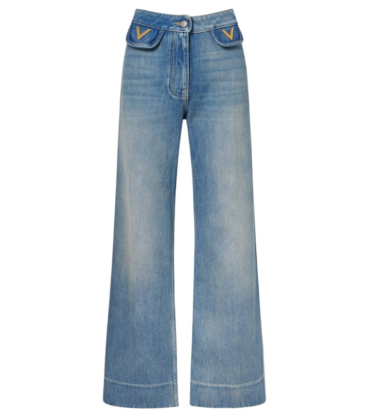 Photo: Valentino VGold mid-rise wide-leg jeans