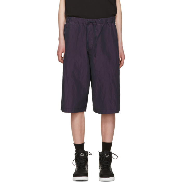 Photo: Stone Island Shadow Project Purple Iridescent Bermuda Shorts