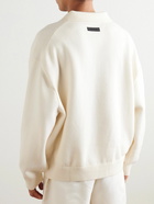 FEAR OF GOD ESSENTIALS - Oversized Knitted Polo Sweater - White