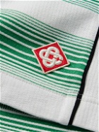 Casablanca - Straight-Leg Logo-Appliquéd Cotton-Blend Shorts - Green
