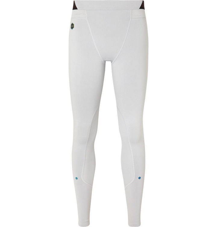 Photo: Under Armour - UA Rush Celliant Mesh-Panelled Stretch Tech-Jersey Compression Tights - Gray