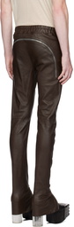 Rick Owens Brown Gary Leather Pants