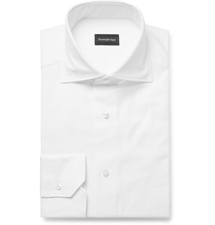 Photo: Ermenegildo Zegna - White Cotton Oxford Shirt - Men - White