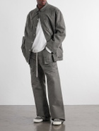 DRKSHDW by Rick Owens - Creatch Wide-Leg Shell Drawstring Cargo Trousers - Gray