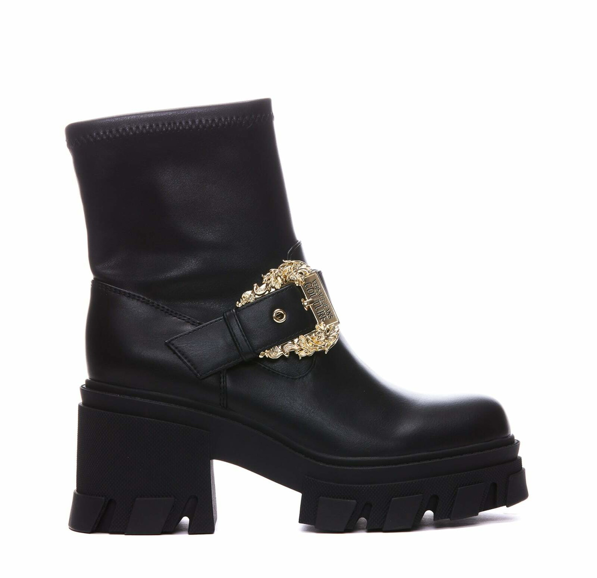 【関税込み】Versace Jeans Couture ブラック Scarlett ブーツ Versace Jeans Couture 90mm Scarlett Ankle Boots | Black