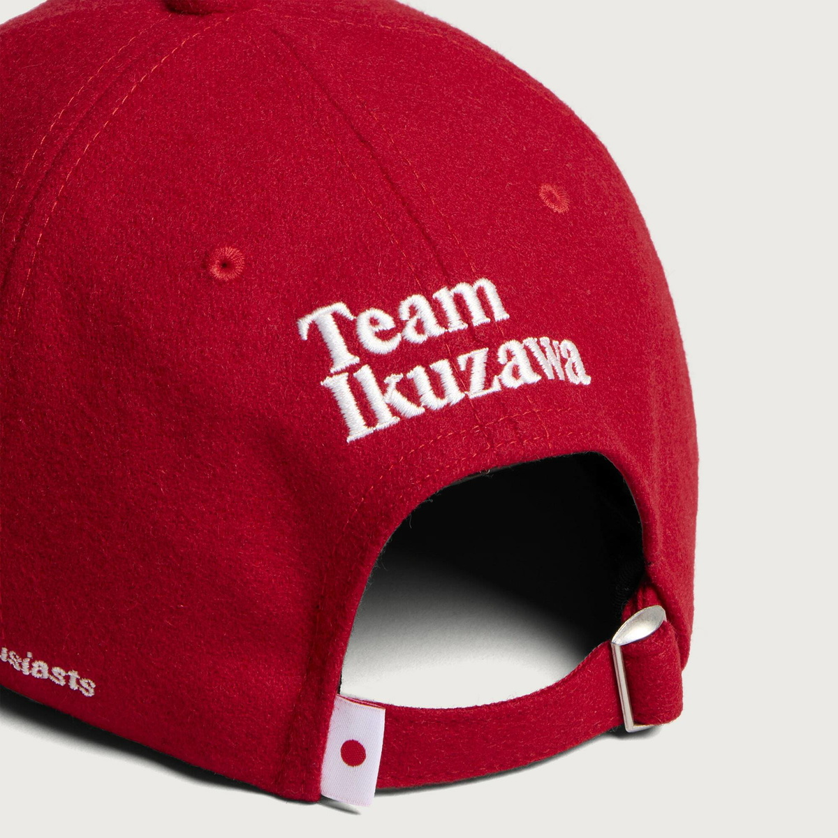Team Ikuzawa Aikou-Gumi Ikuzawa Wool 6 Panel Cap in Red