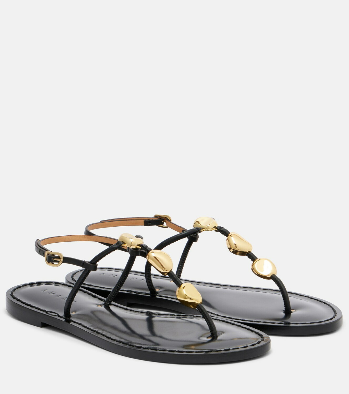 Amanu Nairobi leather thong sandals
