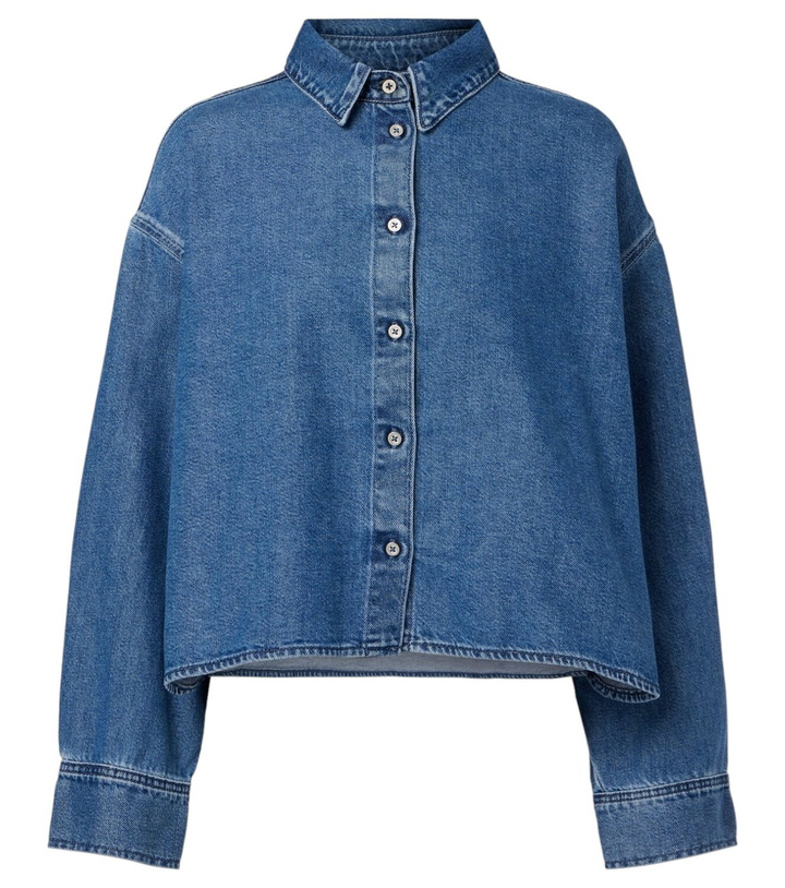 Photo: 7 For All Mankind Nina cropped denim shirt