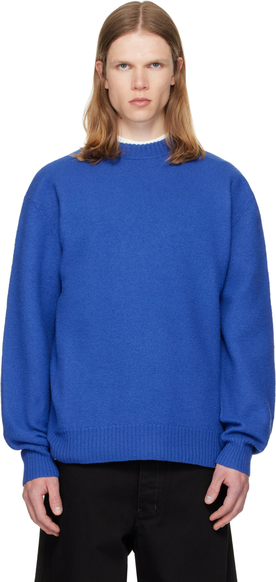 Jil Sander Blue Wool Sweater
