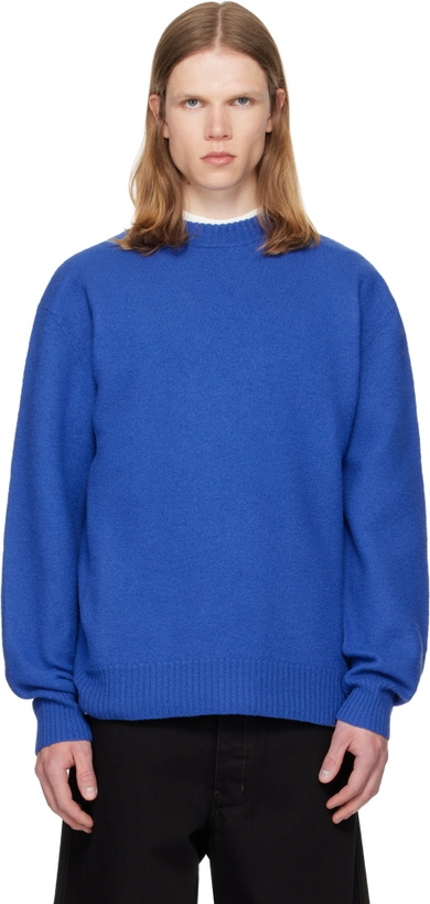 Photo: Jil Sander Blue Wool Sweater