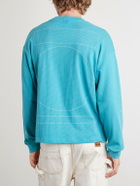Cherry Los Angeles - Logo-Print Cotton-Mesh T-Shirt - Blue