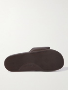 Burberry - Logo-Debossed Padded Leather Slides - Brown