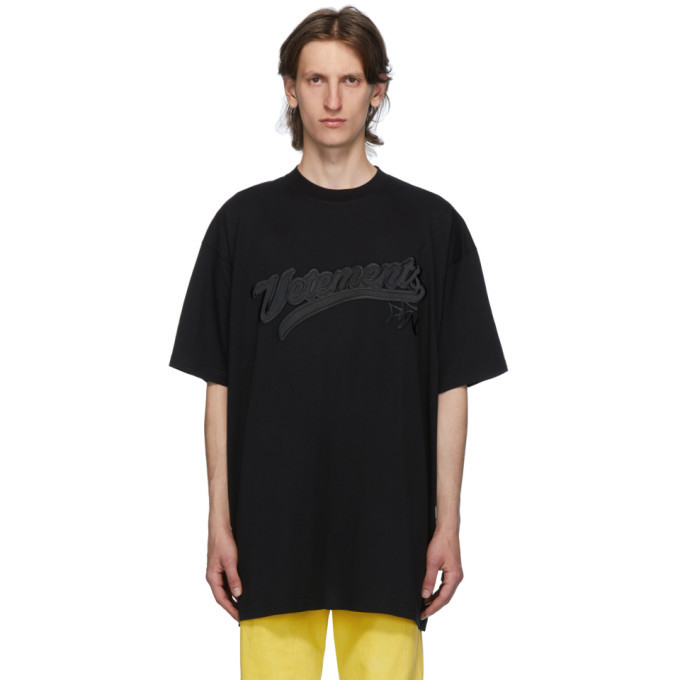 Photo: VETEMENTS Black Hip Hop Script T-Shirt